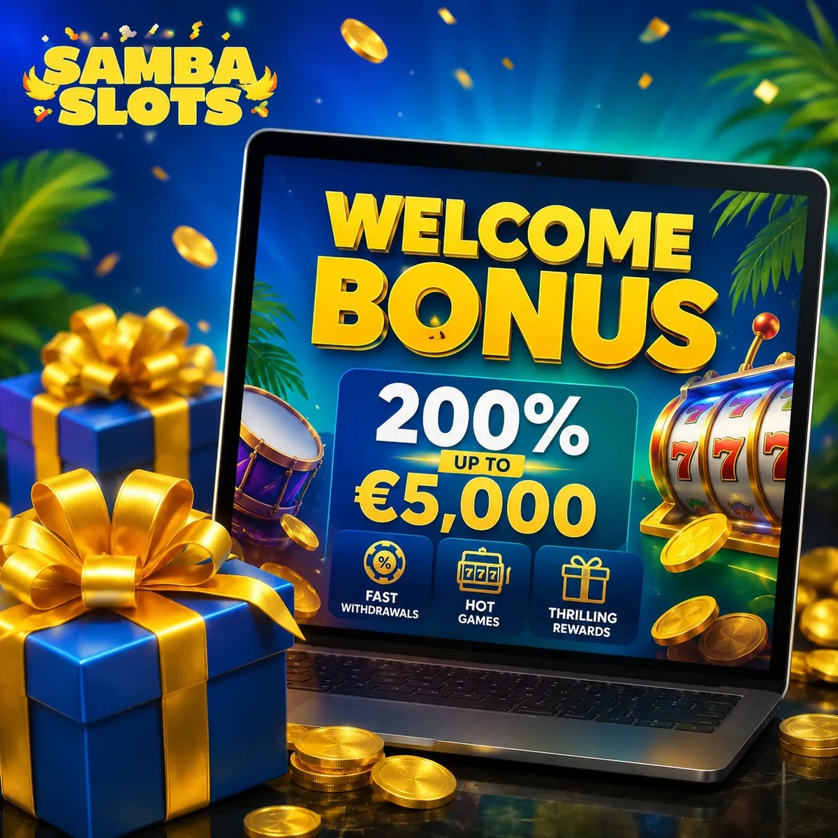 Bonus de bienvenue Samba Slots Casino avec détail des offres de dépôt